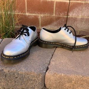 Dr marten iridescent holographic shoes